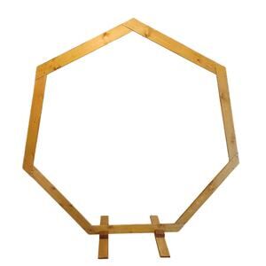 Wooden 7.2FT, Heptagonal Wedding Arches for Ceremony, Wedding Arch Arbor
